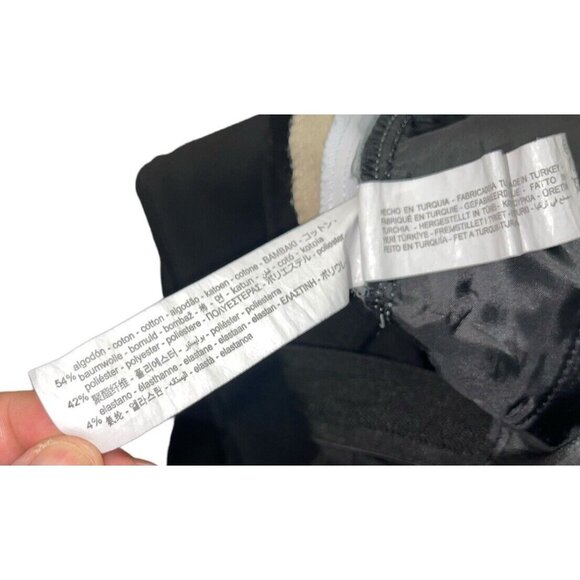 ZARA BASIC Women's Size Large Black Ankle Pants with White/Tan Side Stripes - Picture 13 of 14